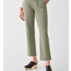 Faherty Women's Olive cropped pants-worn once/perfect condition
